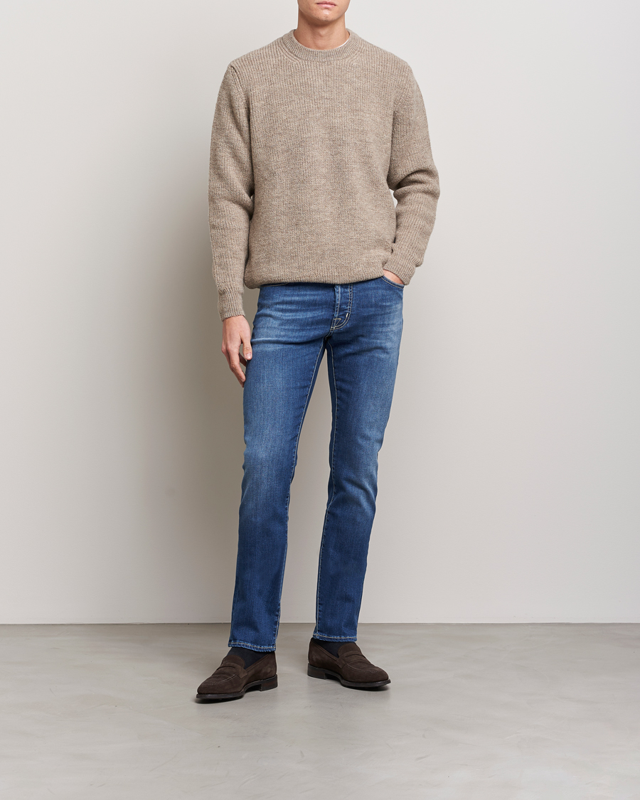 Herren | Jeans | Jacob Cohën | Bard 688 Slim Fit Stretch Jeans Stone Wash