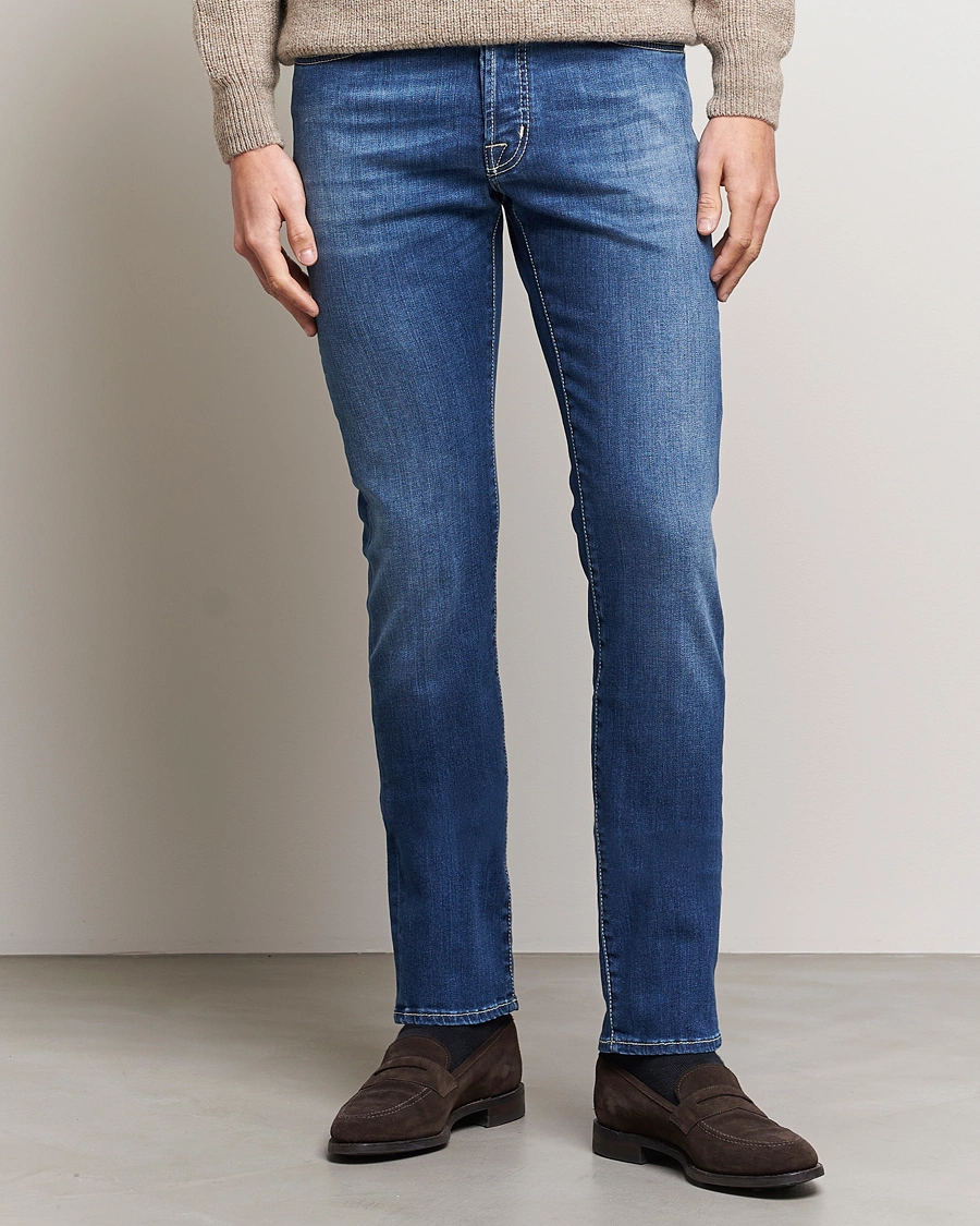 Herren | Italian Department | Jacob Cohën | Bard 688 Slim Fit Stretch Jeans Stone Wash