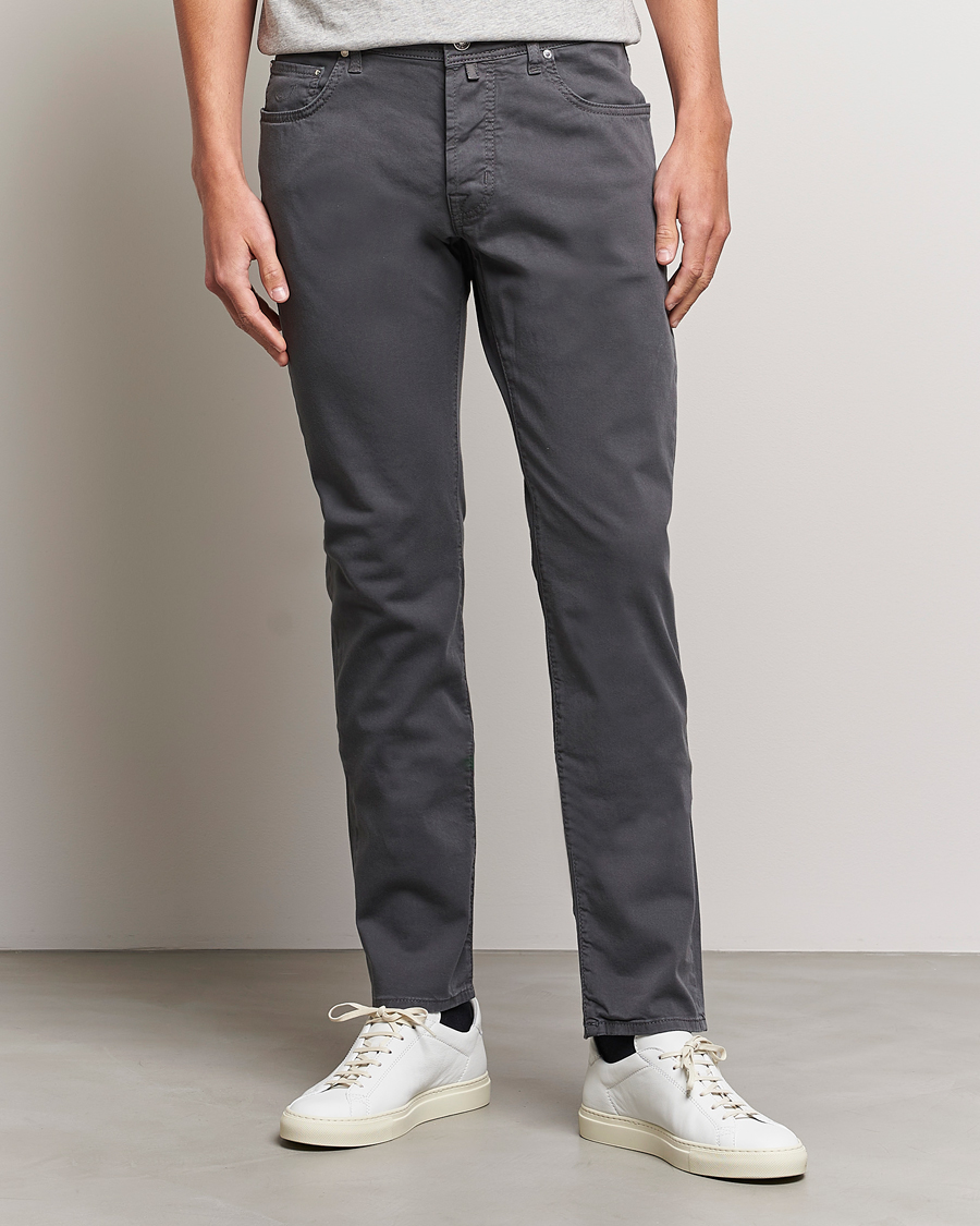 Herren | Kleidung | Jacob Cohën | Bard Garment Dyed Gabardine Trousers Grey