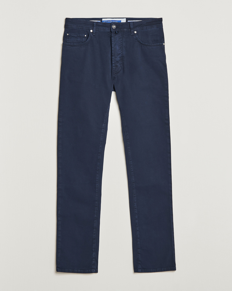 Herren | Hosen | Jacob Cohën | Bard Garment Dyed Gabardine Trousers Navy