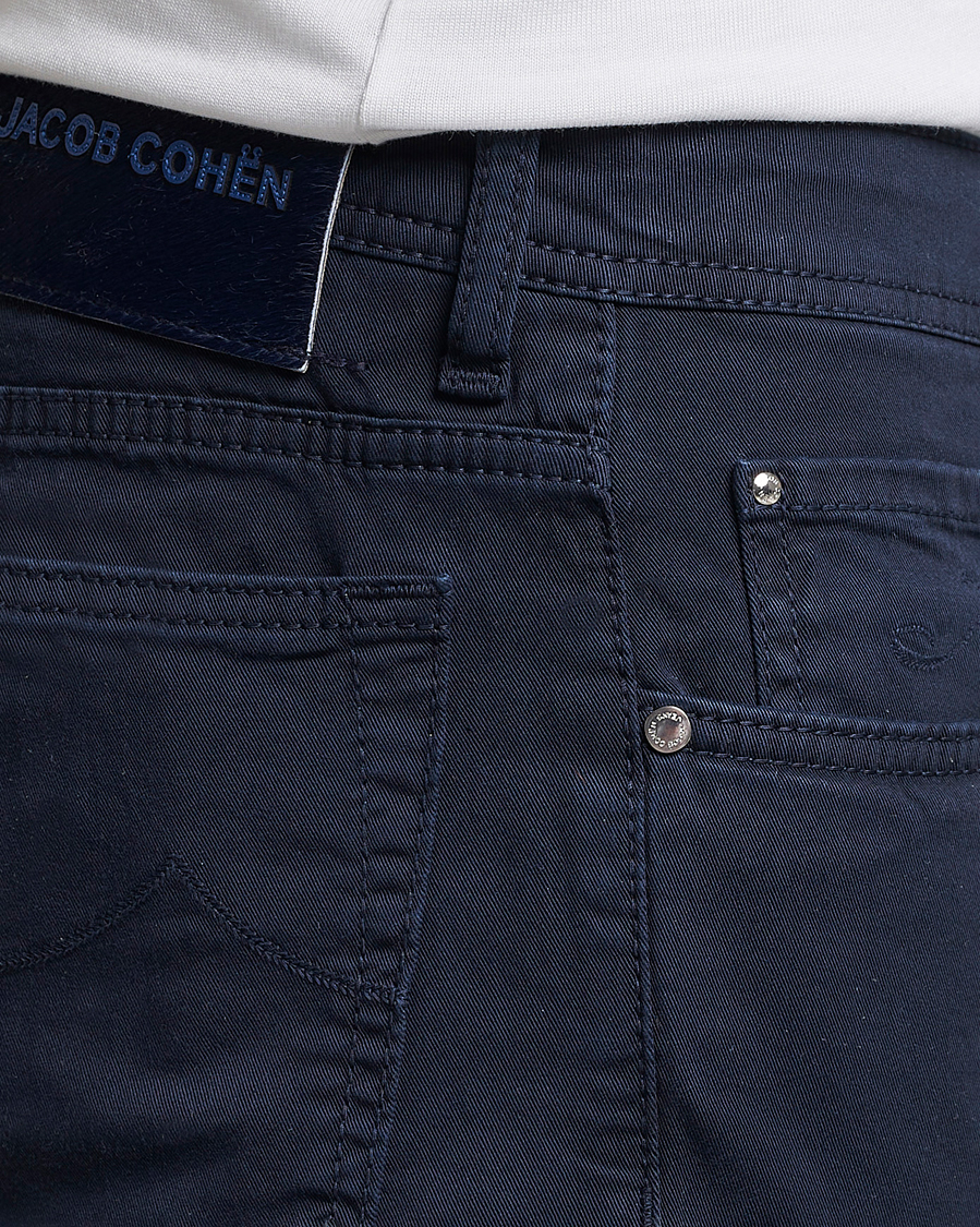 Herren | Hosen | Jacob Cohën | Bard Garment Dyed Gabardine Trousers Navy