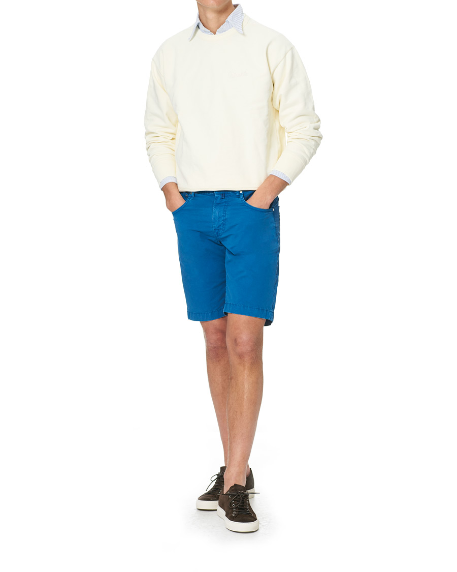 Herren | Shorts | Jacob Cohën | Nicolas Cotton Shorts Blue