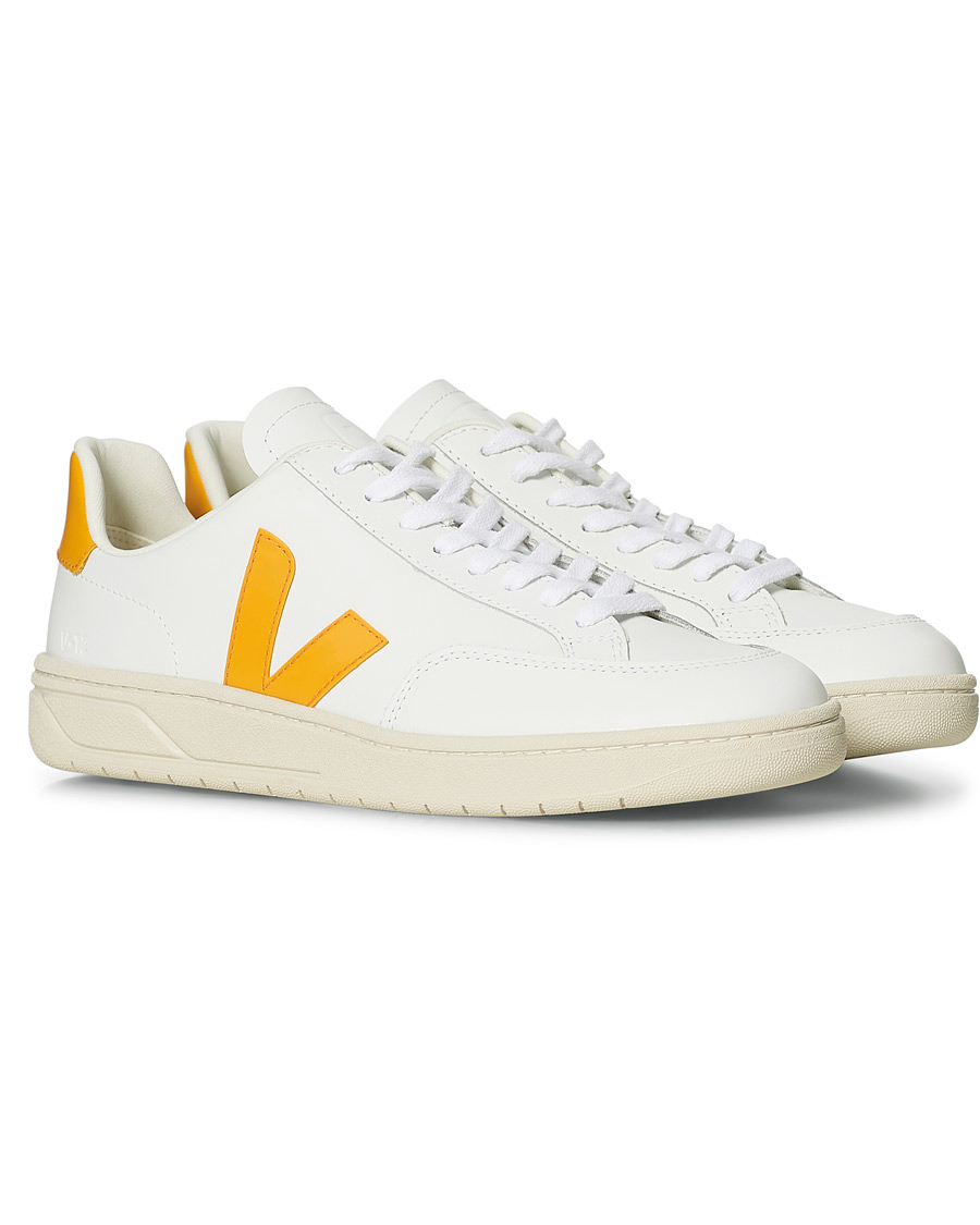 Herren | Veja V-12 Leather Sneaker Extra White/Ouro | Veja | V-12 Leather Sneaker Extra White/Ouro