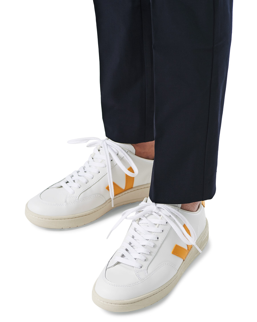 Herren | Veja V-12 Leather Sneaker Extra White/Ouro | Veja | V-12 Leather Sneaker Extra White/Ouro