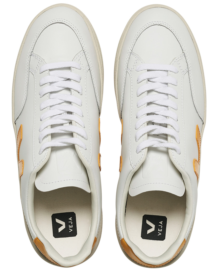 Herren | Veja V-12 Leather Sneaker Extra White/Ouro | Veja | V-12 Leather Sneaker Extra White/Ouro