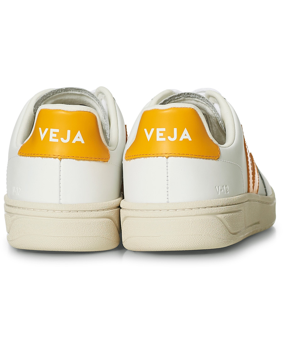 Herren | Veja V-12 Leather Sneaker Extra White/Ouro | Veja | V-12 Leather Sneaker Extra White/Ouro