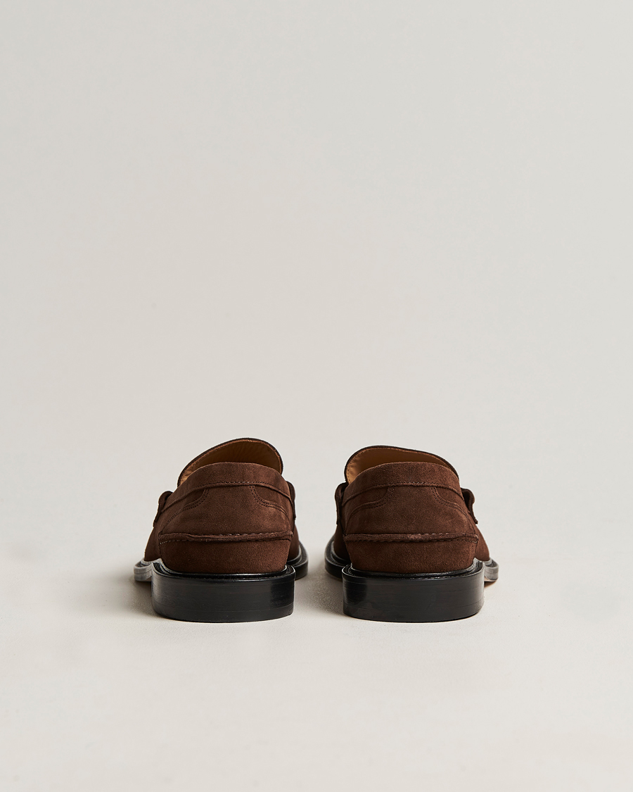 Herren | VINNY's Townee Penny Loafer Dark Brown Suede | VINNY's | Townee Penny Loafer Dark Brown Suede