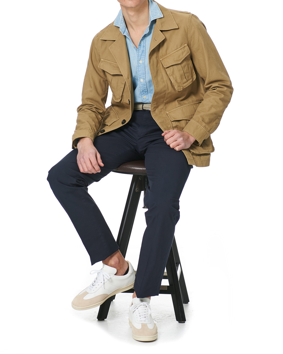 Herren | Jacken | Oscar Jacobson | Wester Cotton Field Jacket Beige