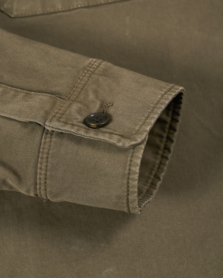 Herren | Hemden | Oscar Jacobson | Milron Cotton Overshirt Olive