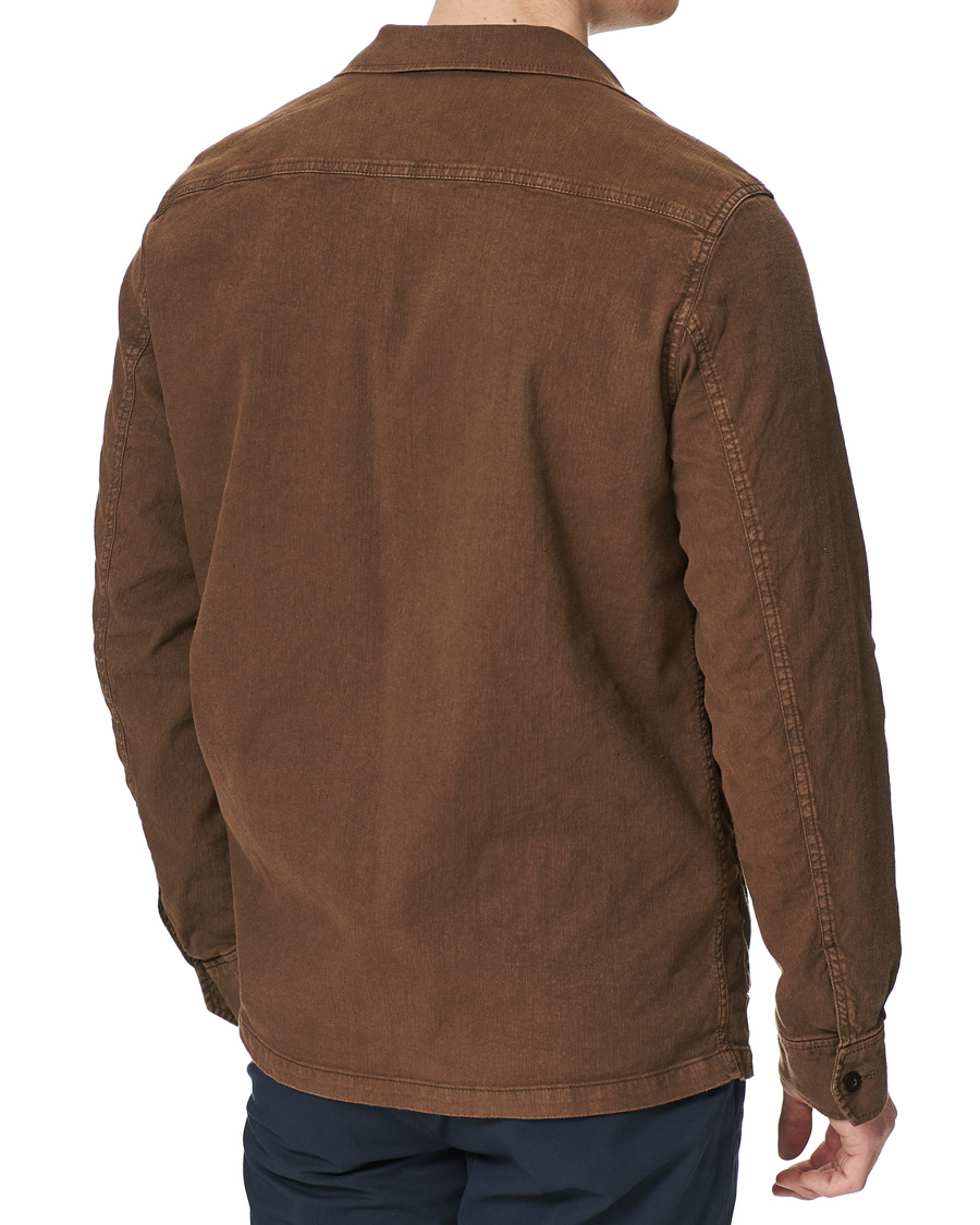 Herren | Hemden | Oscar Jacobson | Linen Safari Shirt Jacket Brown