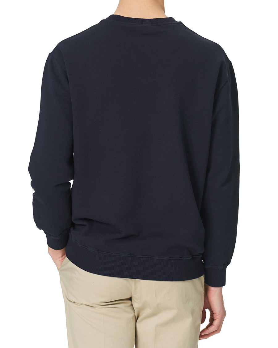 Herren | Pullover | Oscar Jacobson | Large Shield Cotton Sweatshirt Blue
