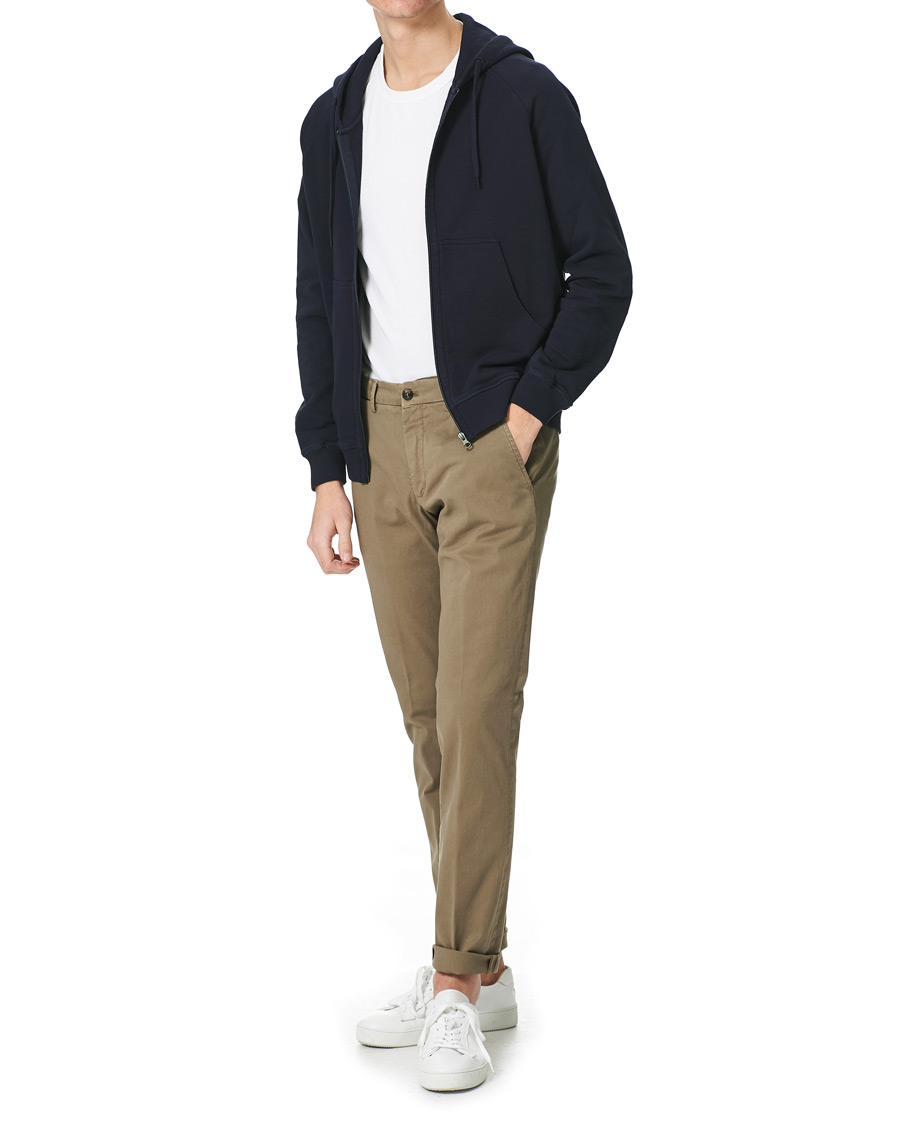 Herren | Pullover | Oscar Jacobson | Olof Full Zip Cotton Hood Navy