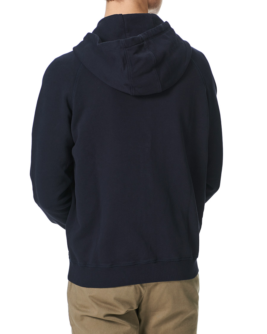 Herren | Pullover | Oscar Jacobson | Olof Full Zip Cotton Hood Navy