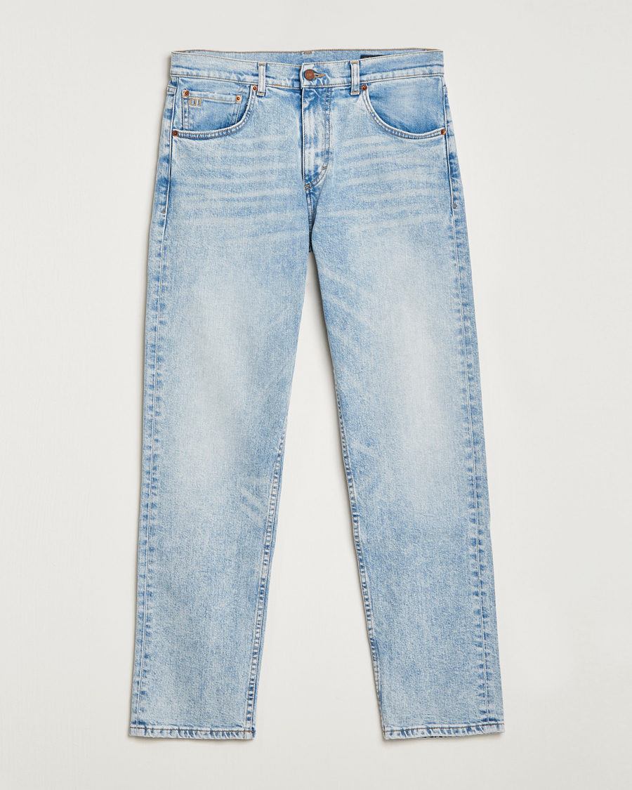 Herren | Jeans | Oscar Jacobson | Johan Straight Fit Cotton Stretch Jeans Light Wash