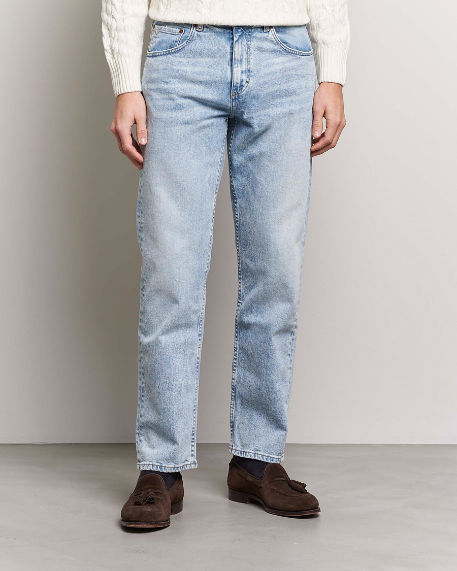 Herren | Jeans | Oscar Jacobson | Johan Straight Fit Cotton Stretch Jeans Light Wash