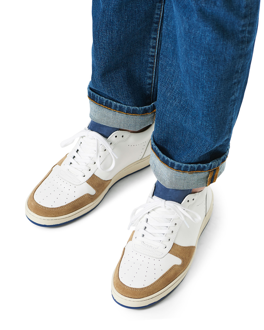 Herren | Zespà ZSP23 Nappa/Suede Sneakers Bleu Ming/Savane | Zespà | ZSP23 Nappa/Suede Sneakers Bleu Ming/Savane