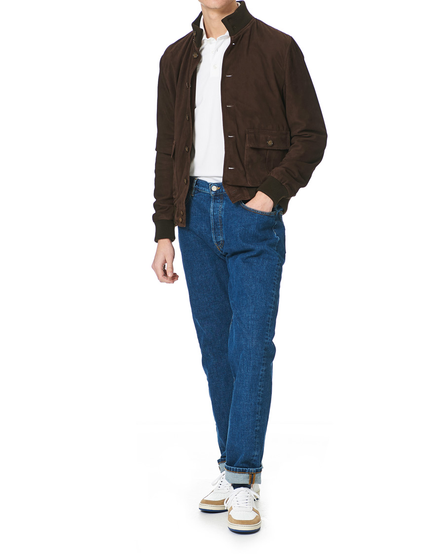 Herren | Zespà ZSP23 Nappa/Suede Sneakers Bleu Ming/Savane | Zespà | ZSP23 Nappa/Suede Sneakers Bleu Ming/Savane