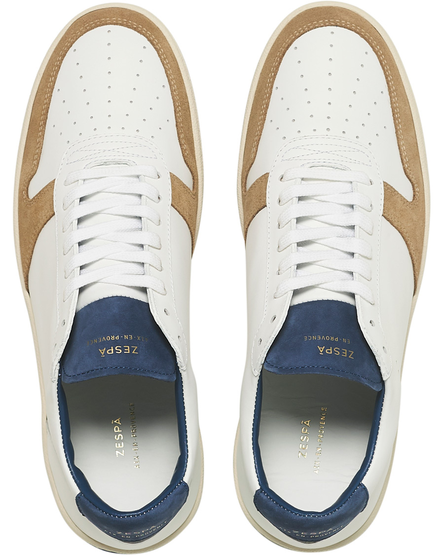 Herren | Zespà ZSP23 Nappa/Suede Sneakers Bleu Ming/Savane | Zespà | ZSP23 Nappa/Suede Sneakers Bleu Ming/Savane