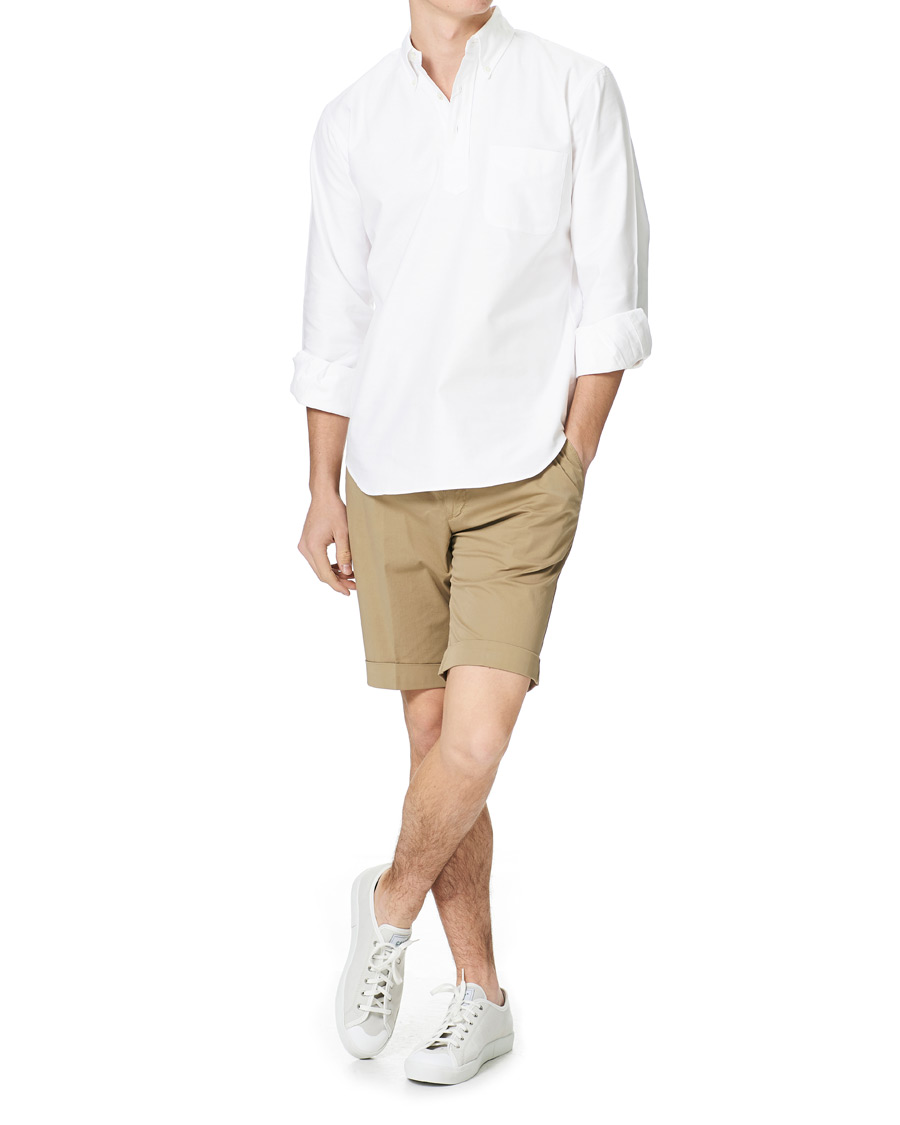 Herren | Shorts | Briglia 1949 | Pleated Cotton Shorts Beige