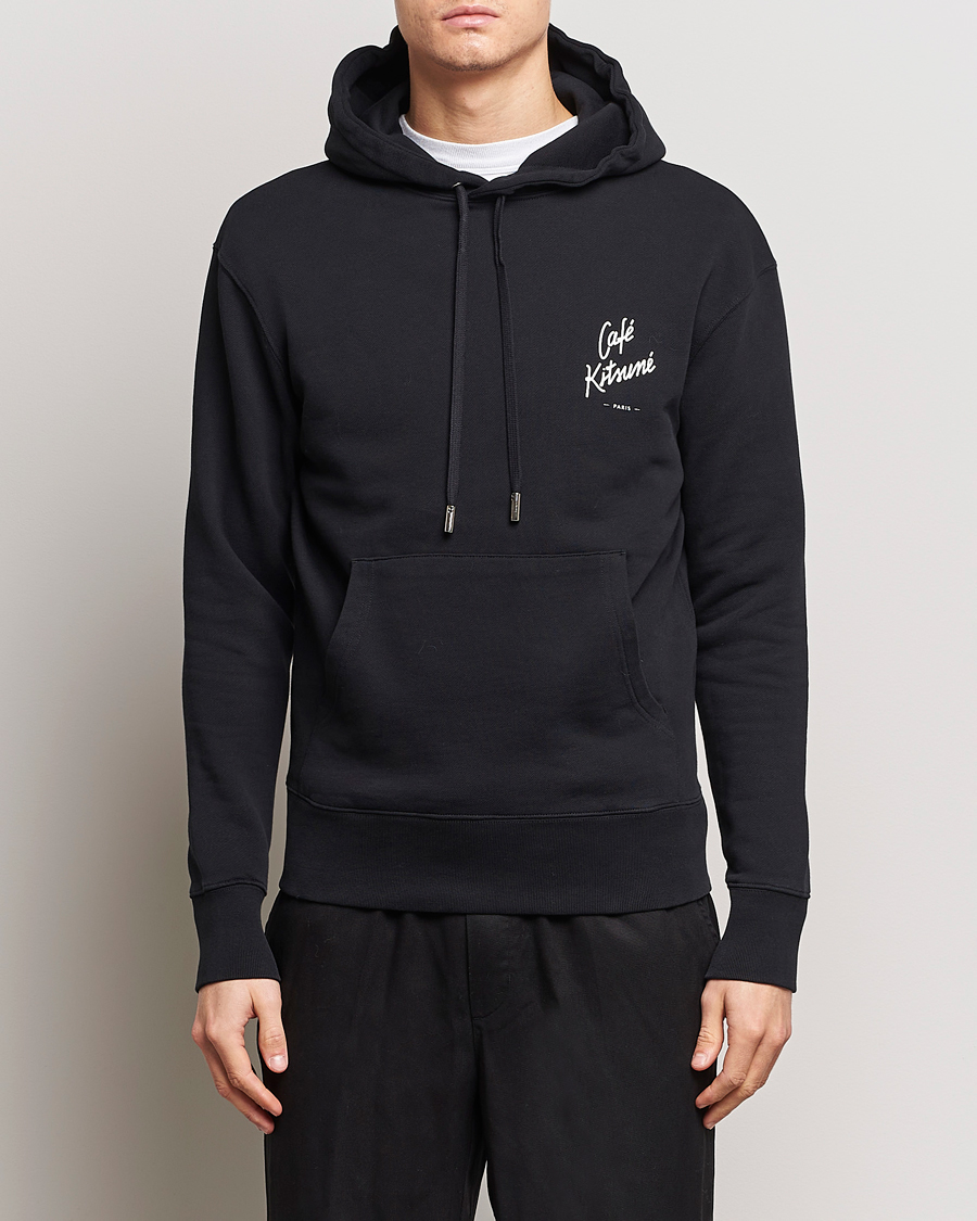 Men | Maison Kitsuné | Café Kitsuné | Crew Hoodie Black