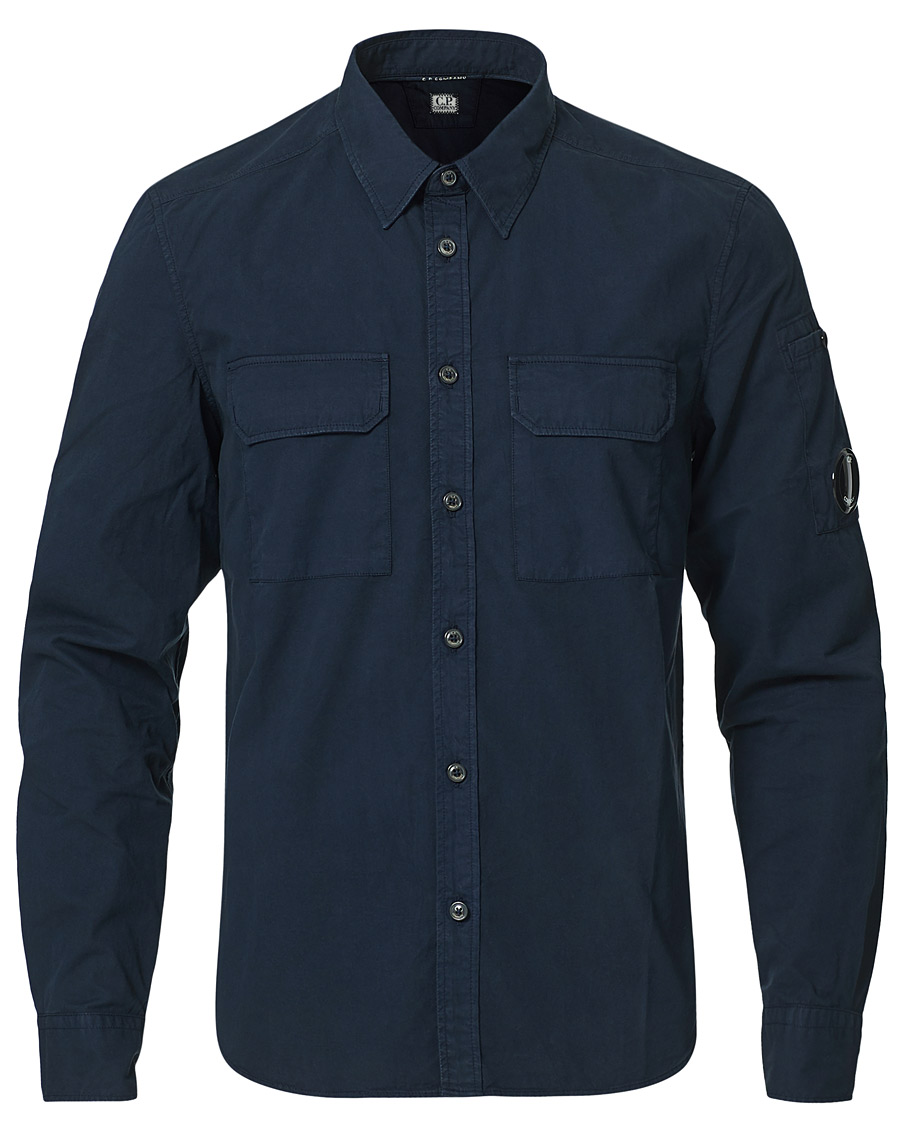 Herren | Hemden | C.P. Company | Garment Dyed Gabardine Shirt Jacket Navy