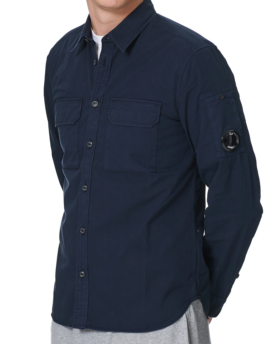 Herren | Hemden | C.P. Company | Garment Dyed Gabardine Shirt Jacket Navy