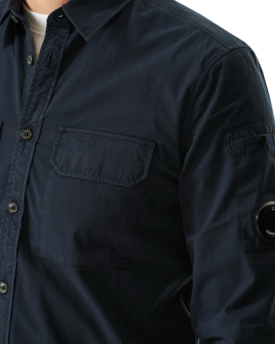 Herren | Hemden | C.P. Company | Garment Dyed Gabardine Shirt Jacket Navy