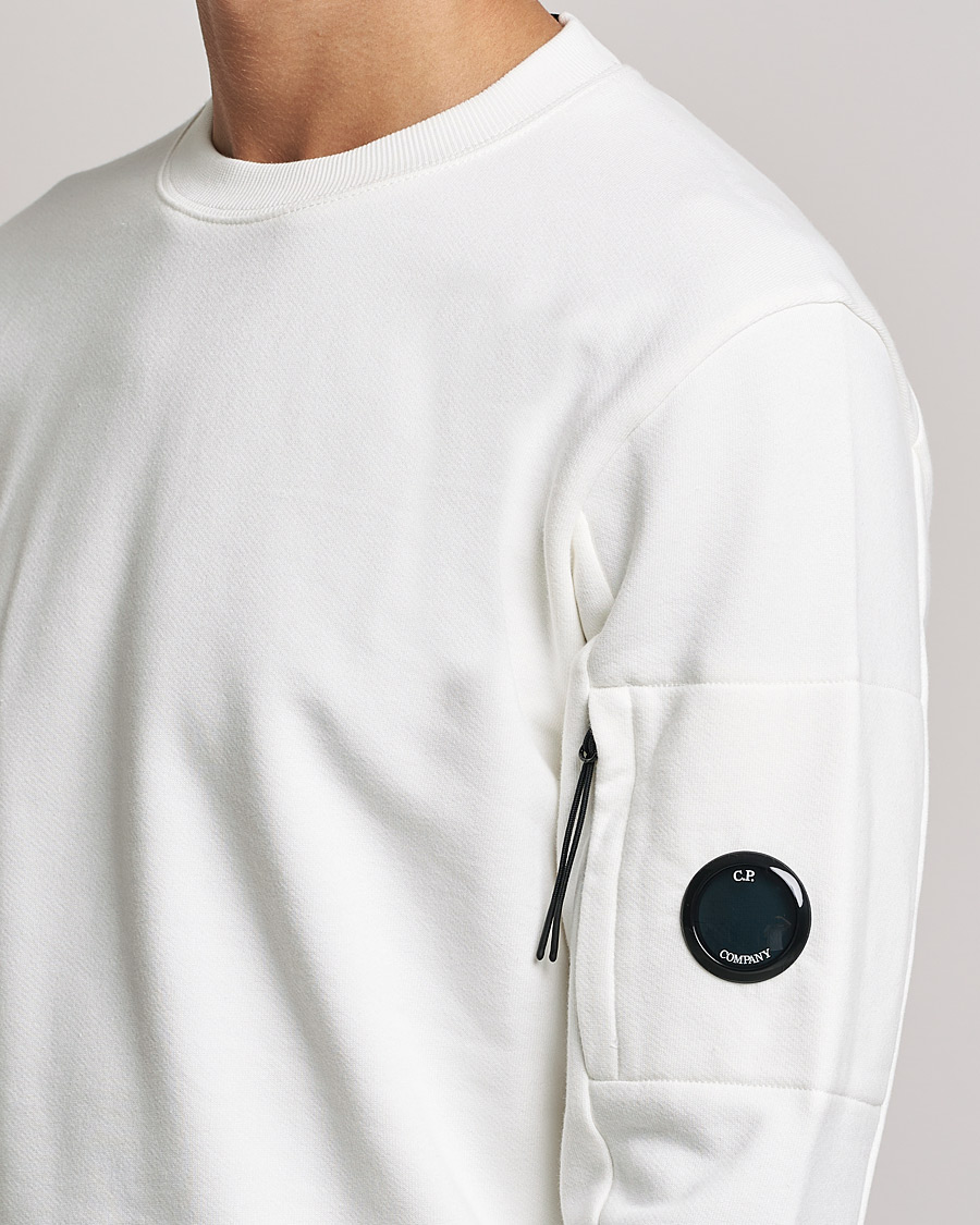 Herren | Pullover | C.P. Company | Diagonal Raised Fleece Lens Sweatshirt White