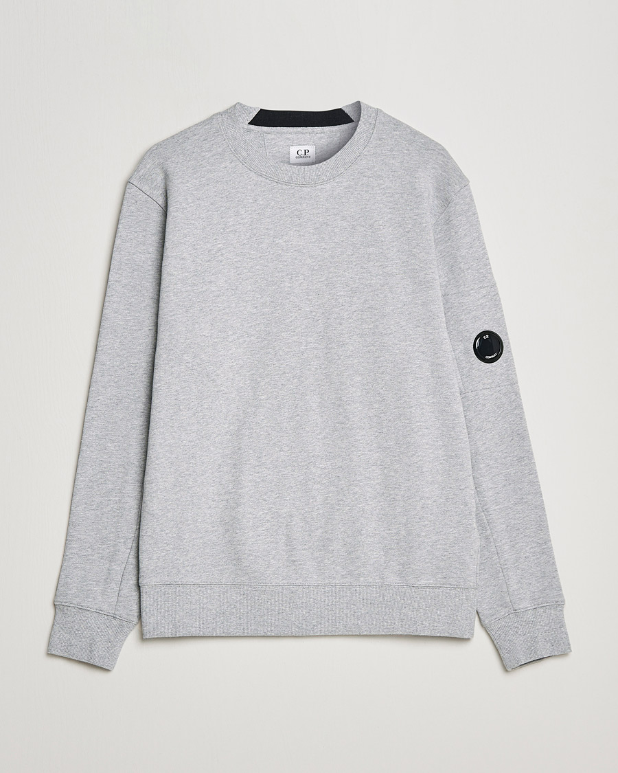 Herren | Contemporary Creators | C.P. Company | Diagonal Raised Fleece Lens Sweatshirt Grey Mel