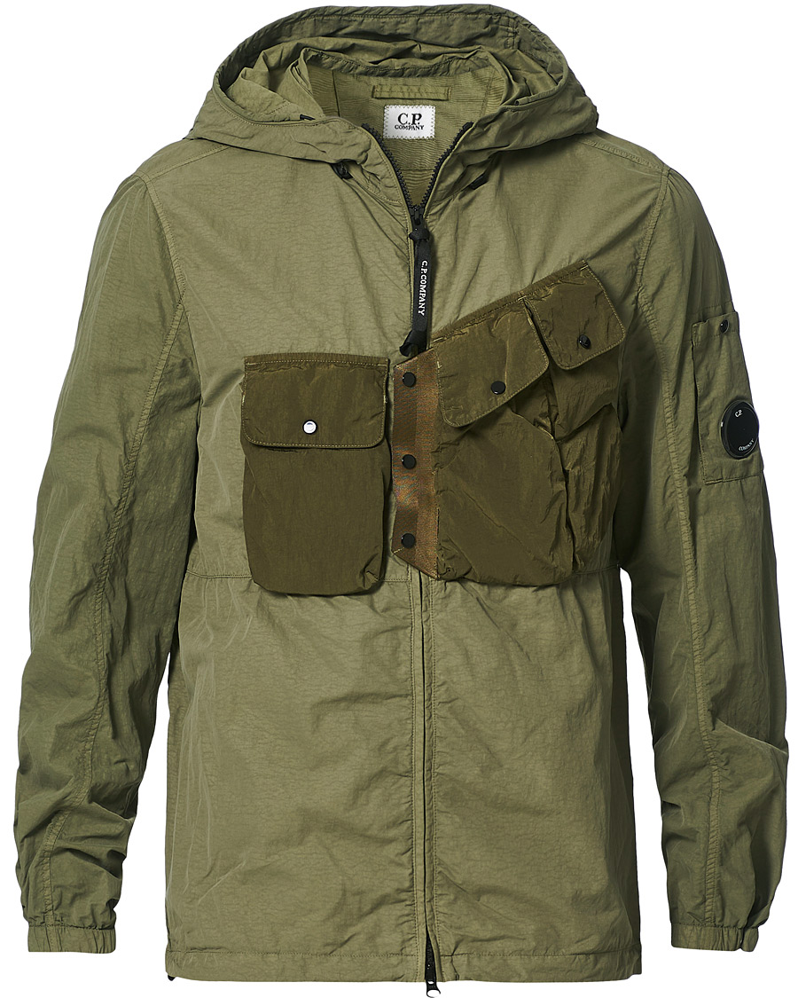 Herren | Jacken | C.P. Company | Flatt Nylon Hooded Zip Jacket Olive