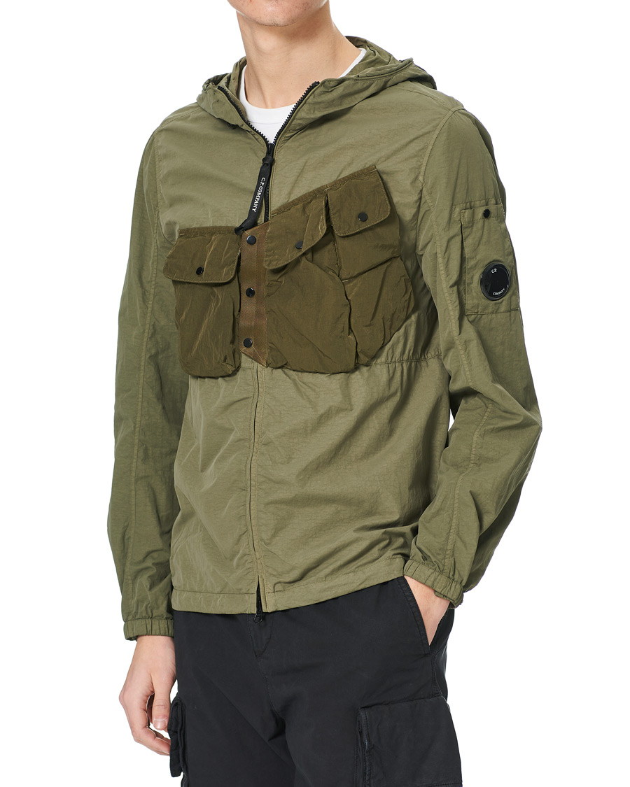 Herren | Jacken | C.P. Company | Flatt Nylon Hooded Zip Jacket Olive