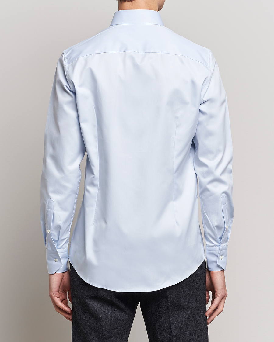 Herren | Hemden | Stenströms | Slimline Cut Away Shirt Light Blue