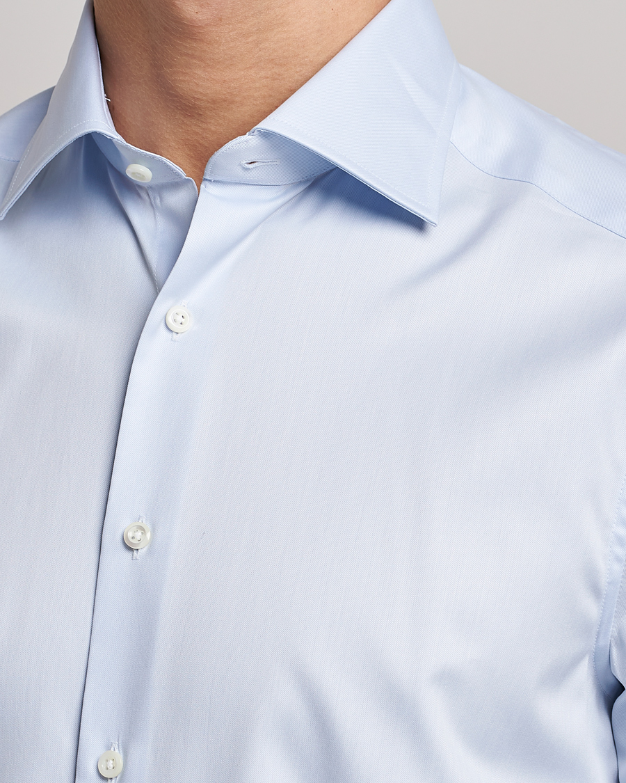 Herren | Hemden | Stenströms | Slimline Cut Away Shirt Light Blue