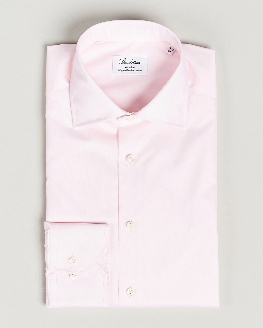 Herren | Hemden | Stenströms | Slimline Cut Away Shirt Pink