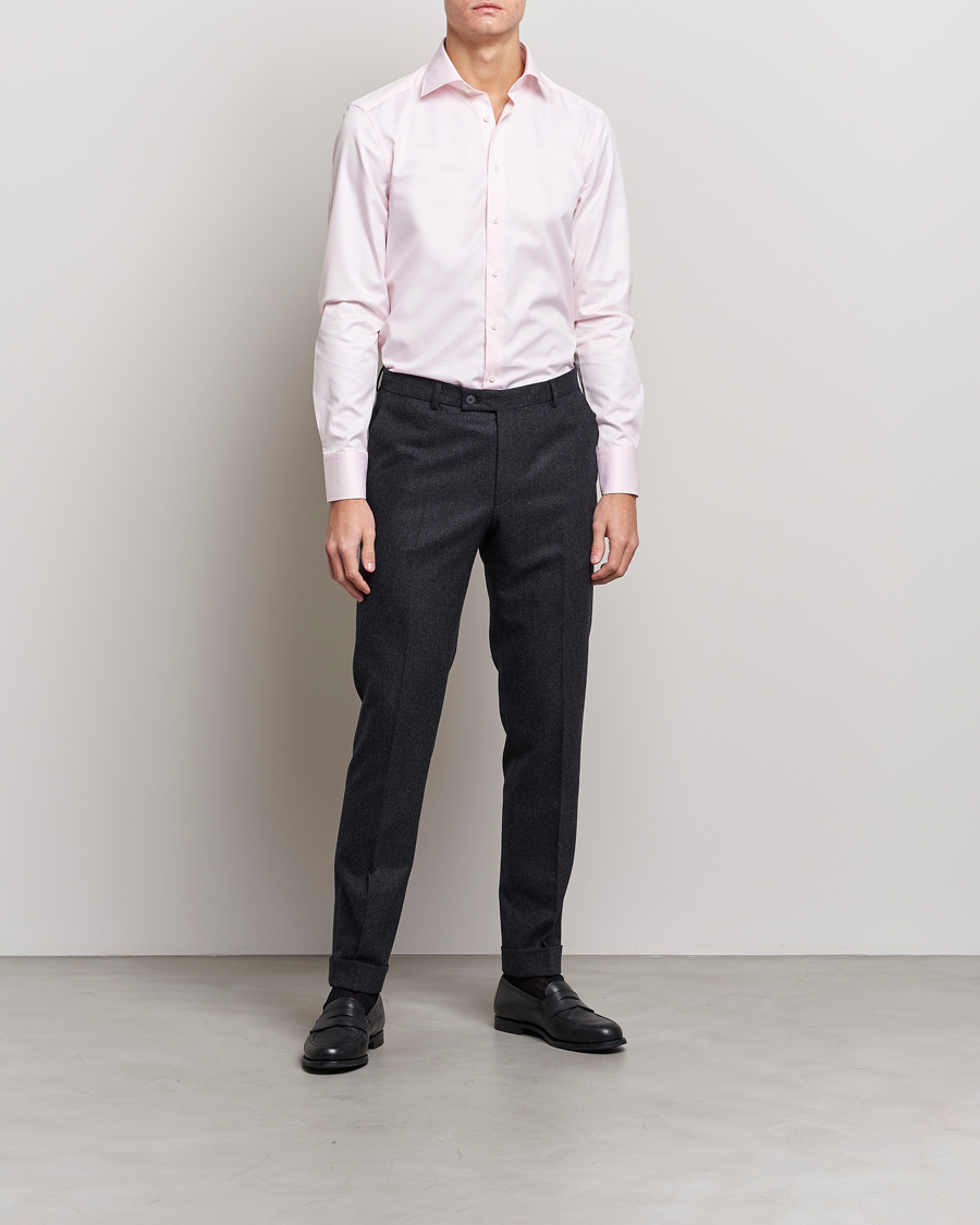 Herren | Hemden | Stenströms | Slimline Cut Away Shirt Pink