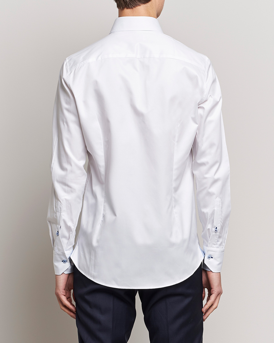 Herren | Hemden | Stenströms | Slimline Contrast Cut Away Shirt White