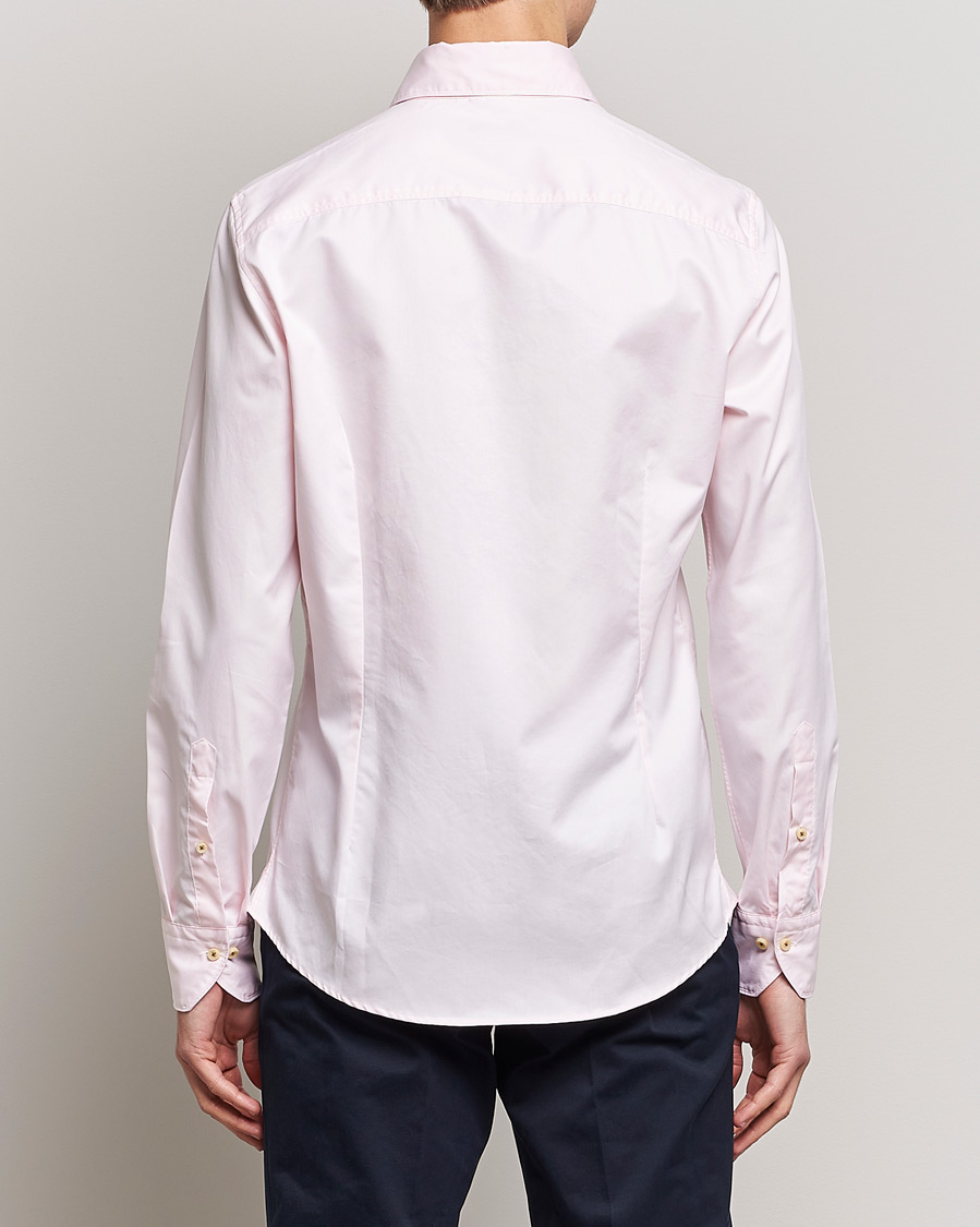 Herren | Hemden | Stenströms | Slimline Washed Cotton Shirt Pink
