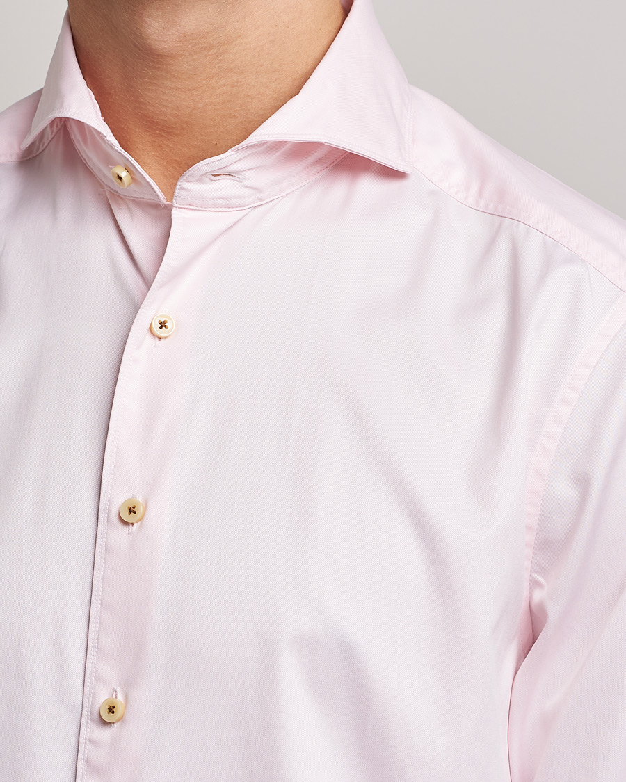 Herren | Hemden | Stenströms | Slimline Washed Cotton Shirt Pink