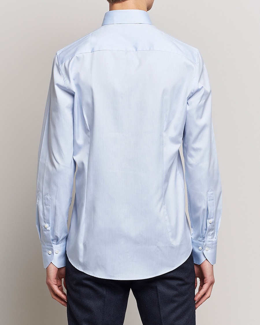 Herren | Hemden | Stenströms | Slimline Pinpoint Oxford Button Down Shirt Light Blue