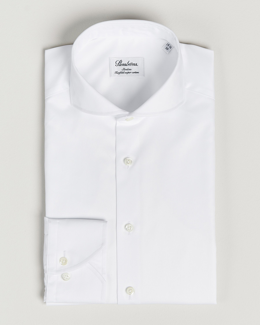 Herren |  | Stenströms | Slimline Extreme Cut Away Shirt White