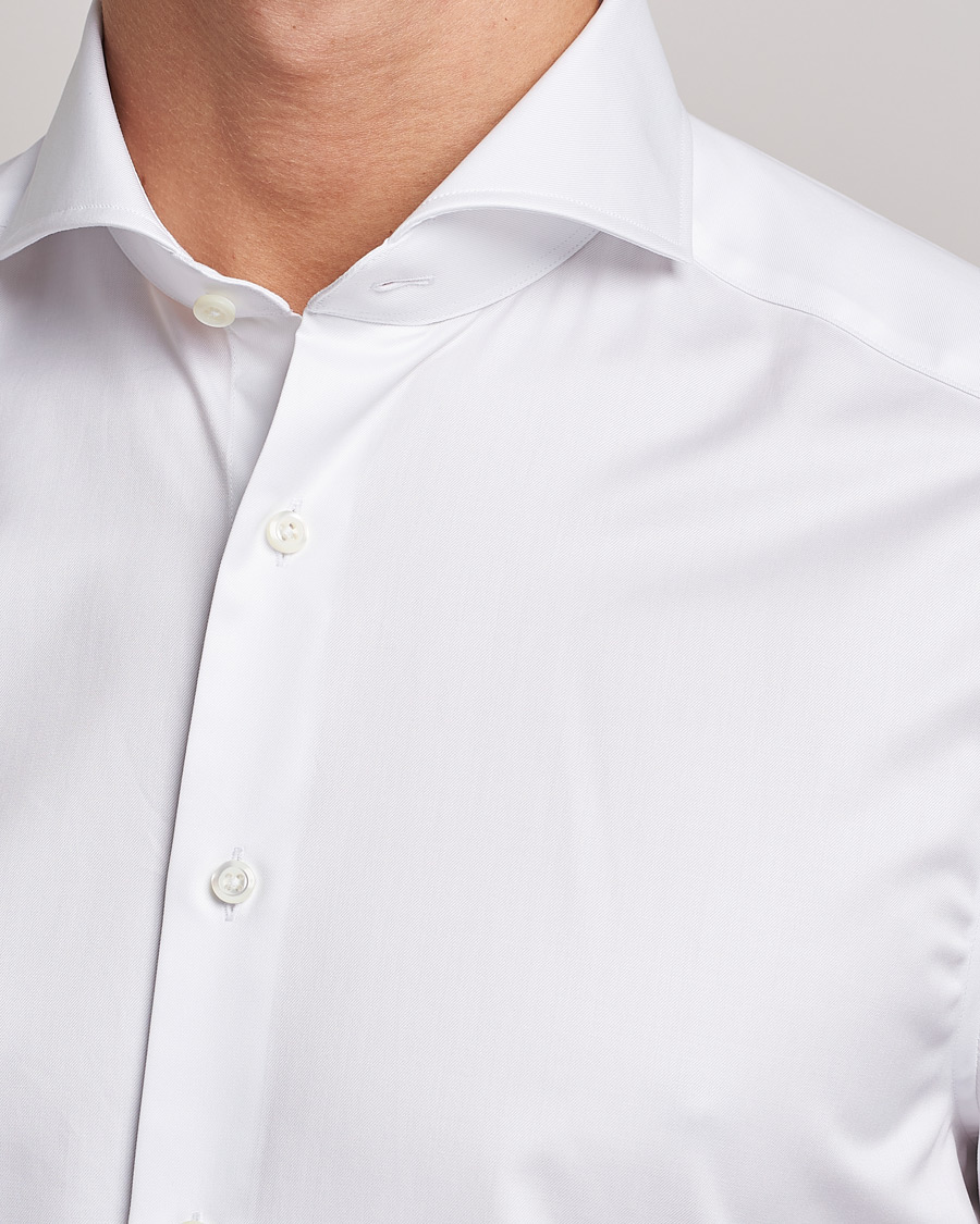 Herren | Hemden | Stenströms | Slimline Extreme Cut Away Shirt White