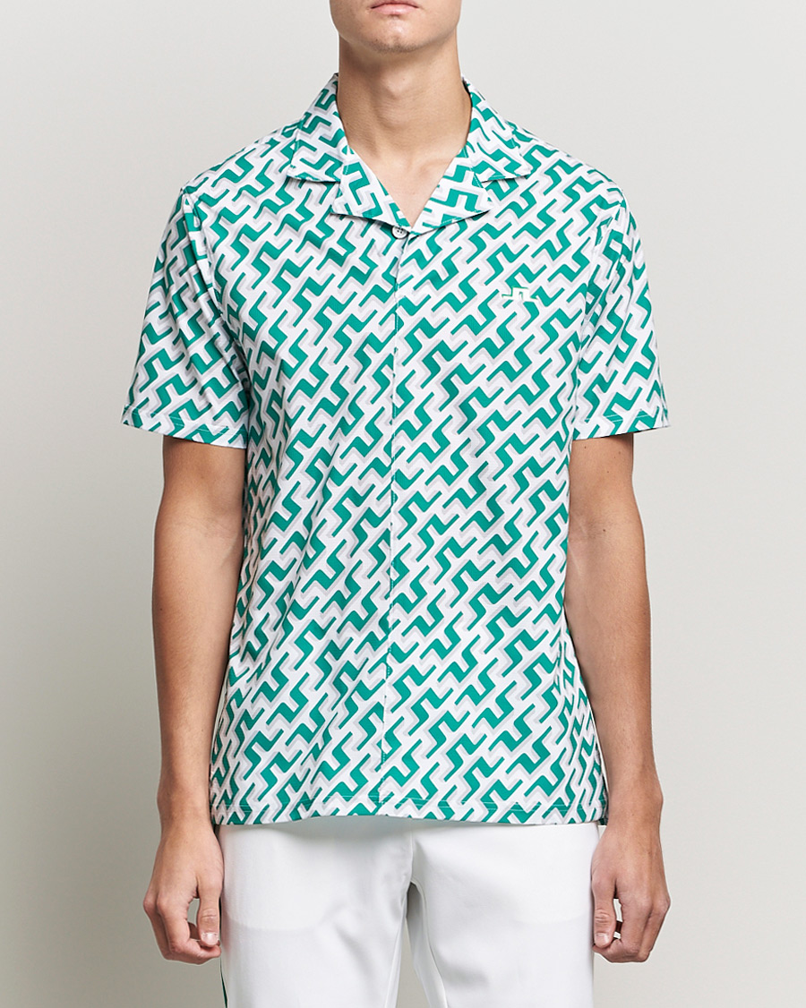Herren | Hemden | J.Lindeberg | Resort Regular Fit Golf Shirt Green Bridge Monogram