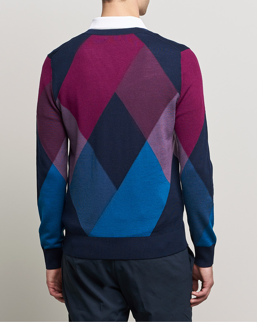 Herren | Pullover | J.Lindeberg | Active Argyle Golf Sweater Navy