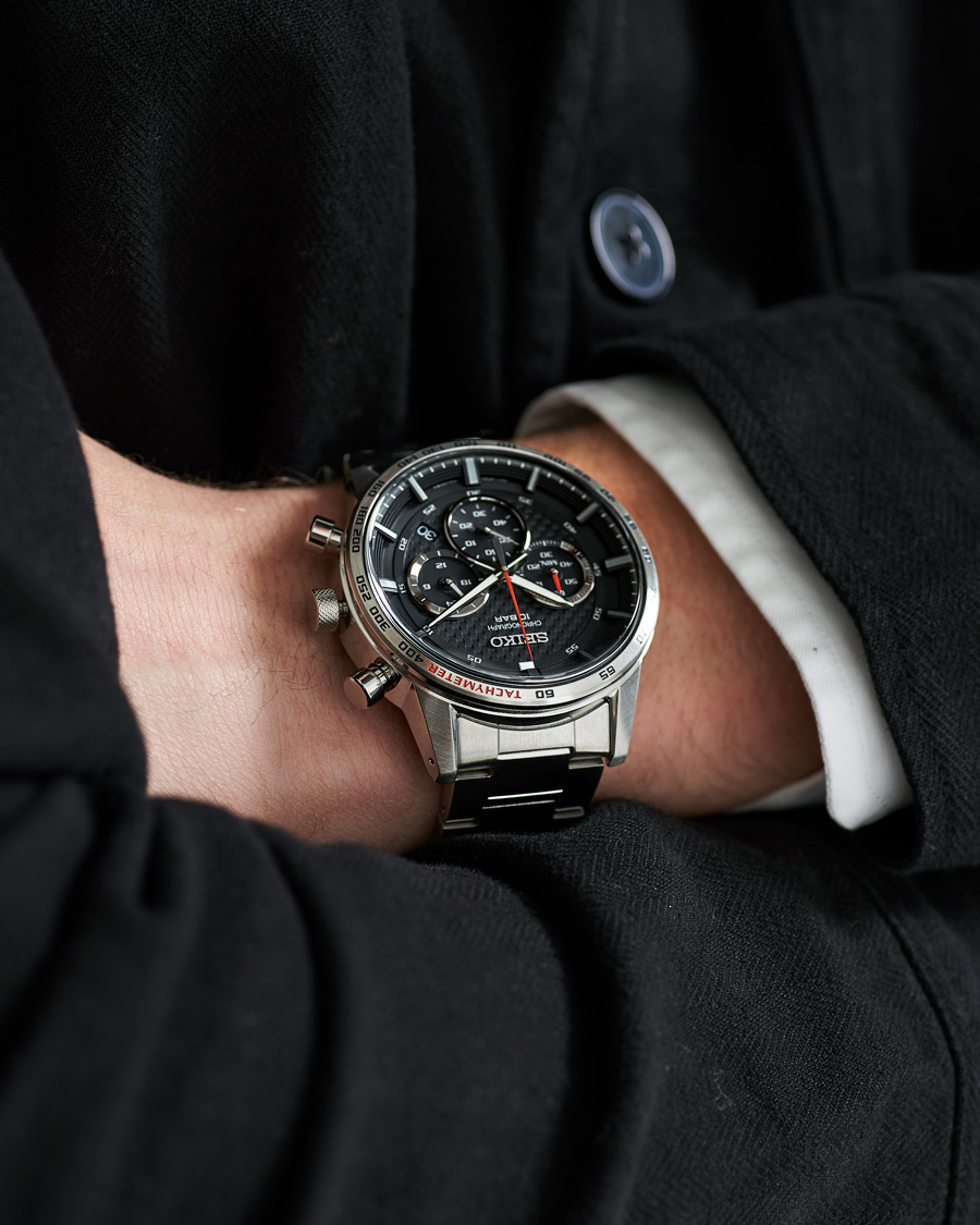 Herren | Uhren | Seiko | Chronograph XL 45mm Steel/Black Dial