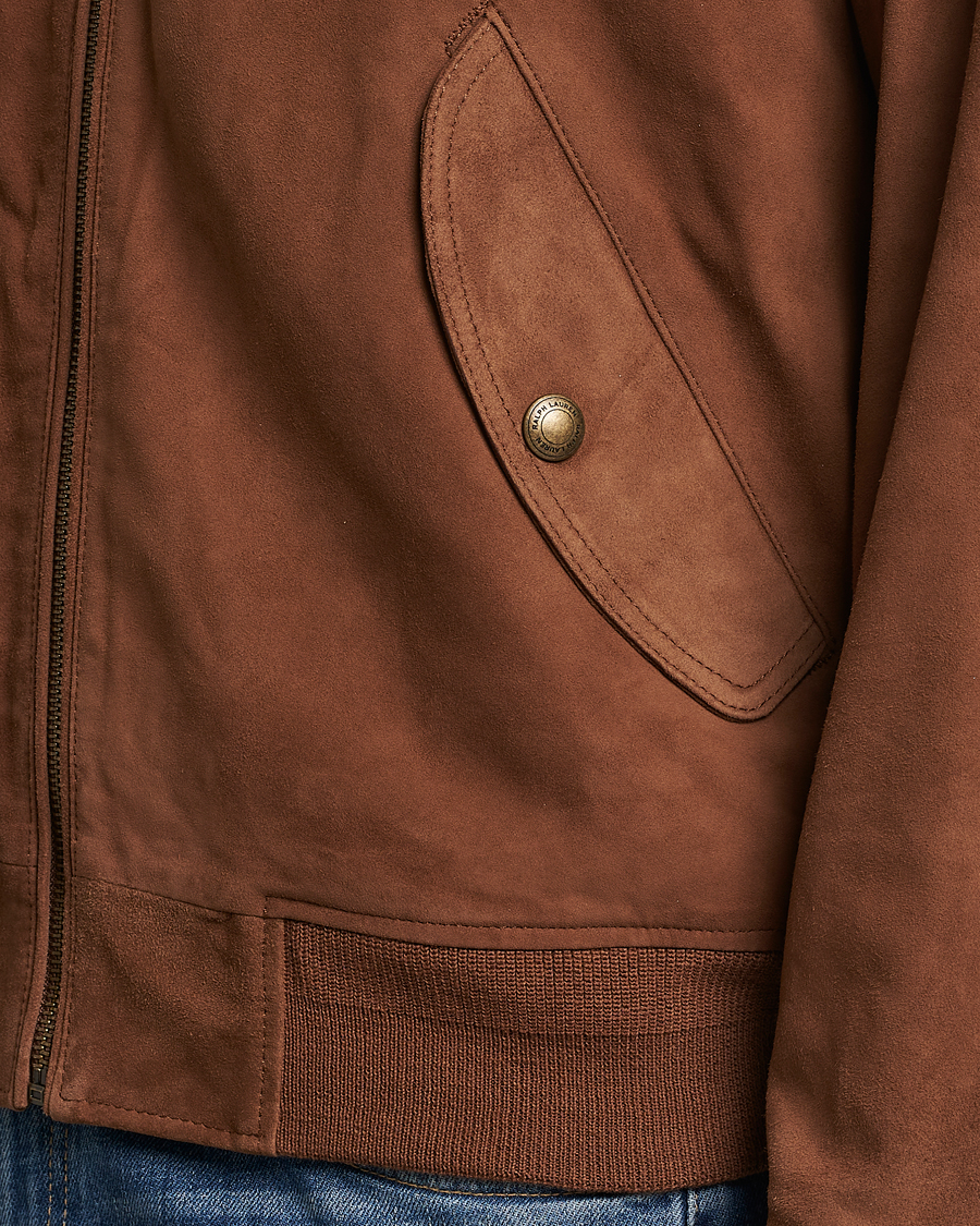Herren | Jacken | Polo Ralph Lauren | Gunners Lined Suede Bomber Jacket Country Brown
