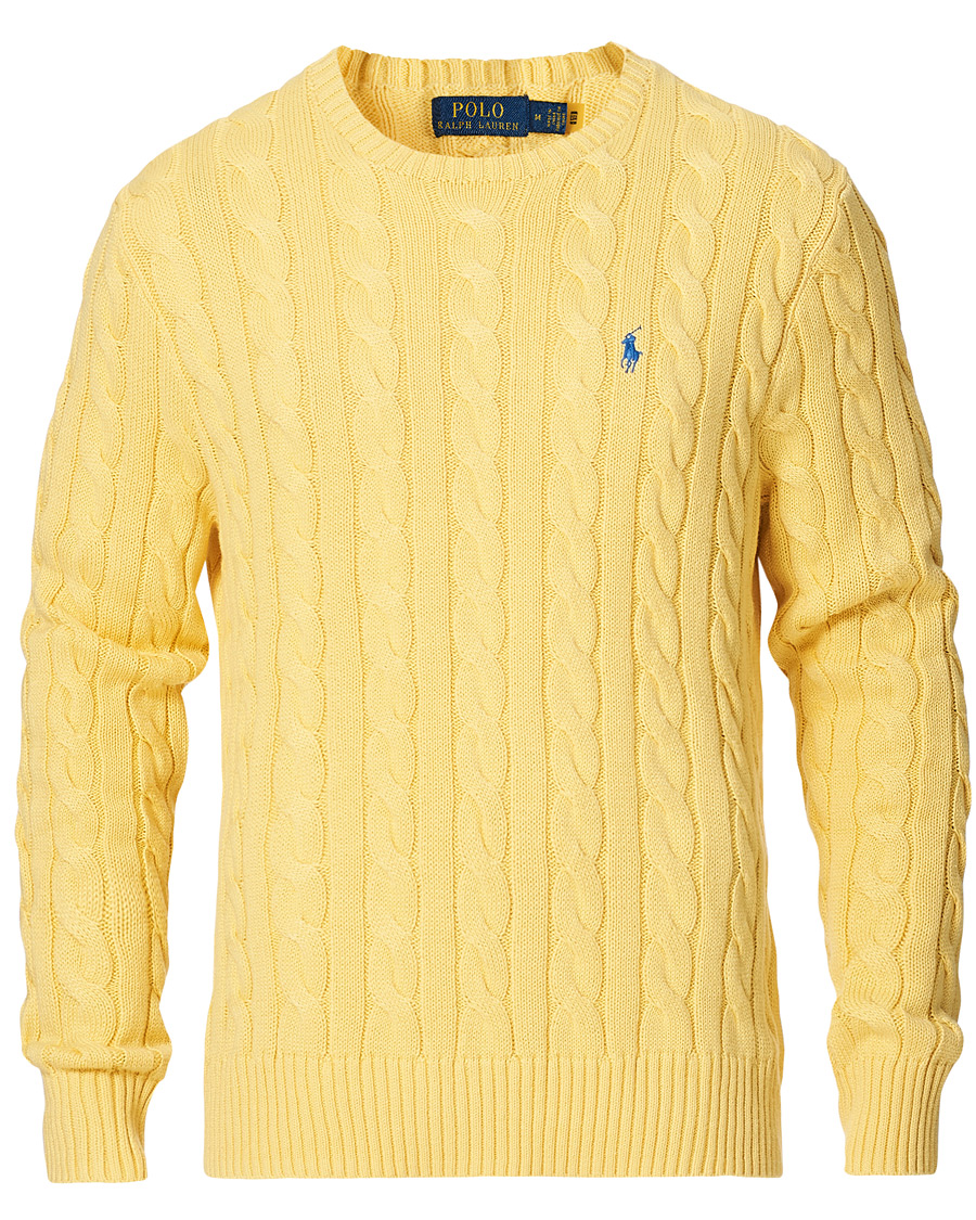 Herren | Pullover | Polo Ralph Lauren | Cotton Cable Crew Neck Pullover Empire Yellow