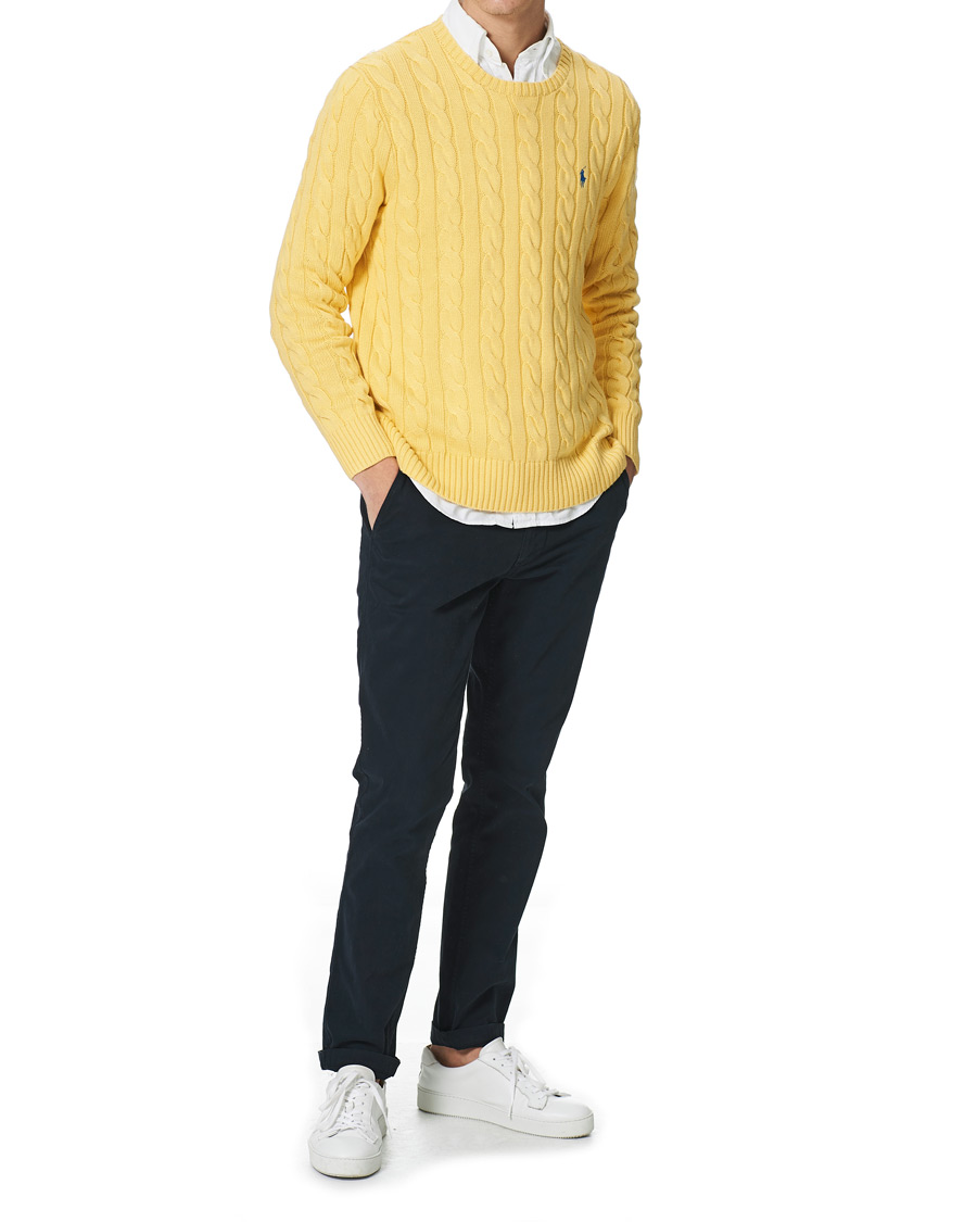Herren | Pullover | Polo Ralph Lauren | Cotton Cable Crew Neck Pullover Empire Yellow