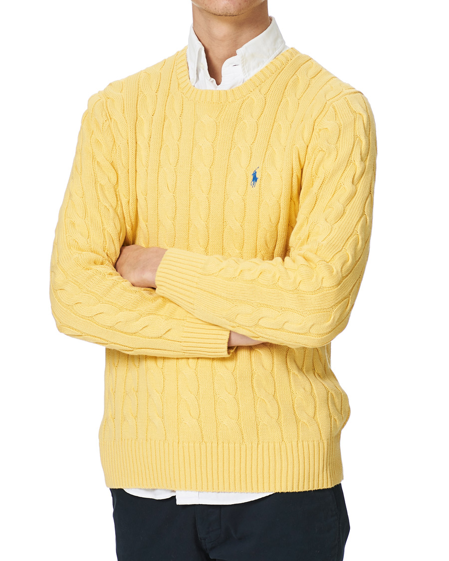 Herren | Pullover | Polo Ralph Lauren | Cotton Cable Crew Neck Pullover Empire Yellow