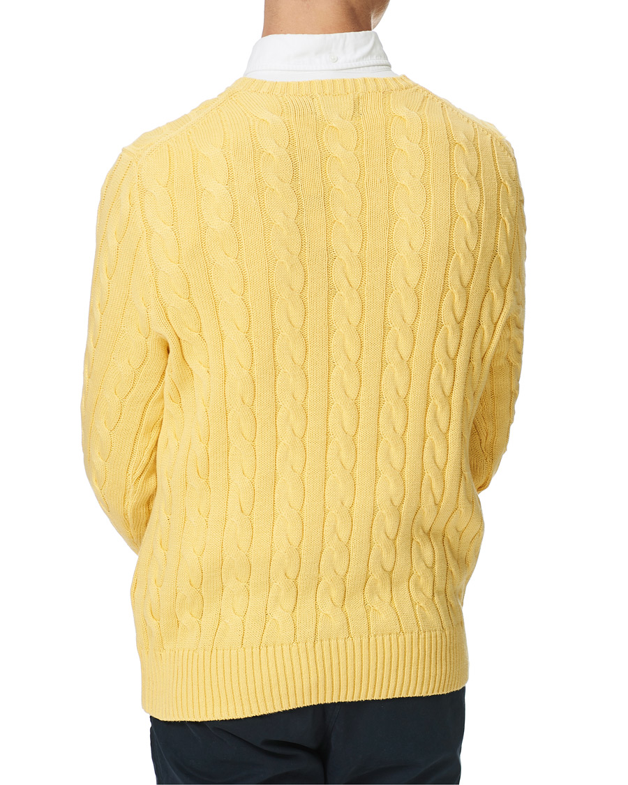 Herren | Pullover | Polo Ralph Lauren | Cotton Cable Crew Neck Pullover Empire Yellow