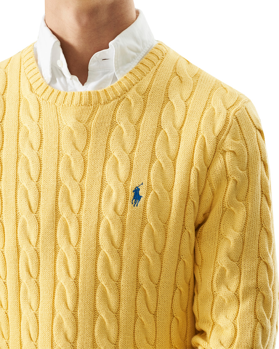Herren | Pullover | Polo Ralph Lauren | Cotton Cable Crew Neck Pullover Empire Yellow